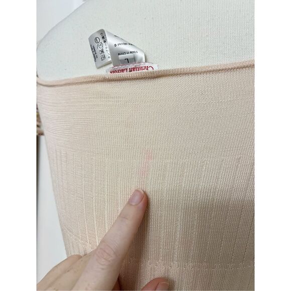 Vintage Christian Lacroix Embroidered Beaded Sequin Knit Silk Top Size Large - Picture 7 of 8